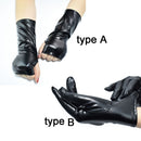 Gothic Punk Hip-Hop Dance Leather Gloves Dress Up Black Gloves Halloween