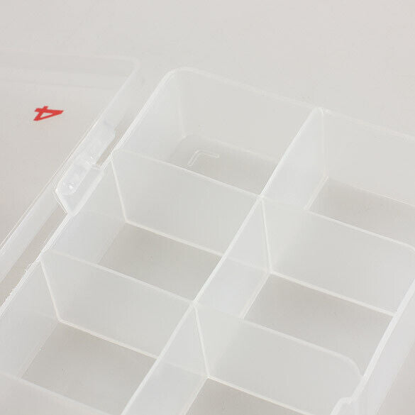 10 Compartments Plastic Clear False Nail Tips Storage Box Holder Organzier