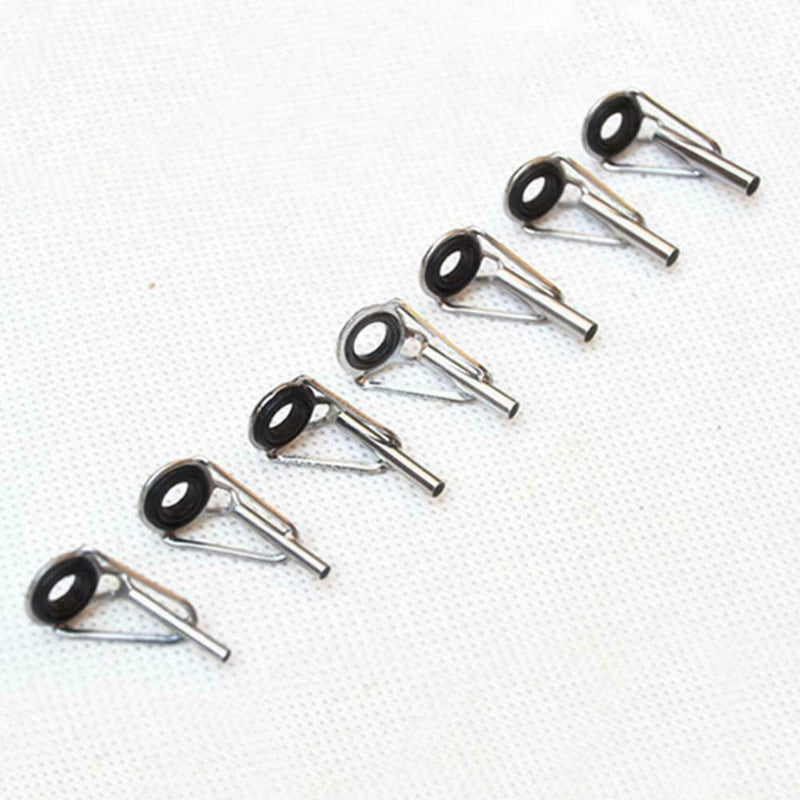 50PCS Ceramic Fishing Rod Guide Tips Top Eye Rings S3 Repair Kit H7 Line X5P8