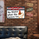 Chicken Metal Retro Tin Sign Art Poster Wall Plate for Farm Home Iron Painting
