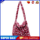Plush Flower Pattern Handbag Winter Large Capacity Shoulder Bag (Pink)