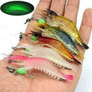 7pcs/set Luminous Fishing Lure Bait Artificial Shrimp Soft Hooks R4Q4 A8P9 T6K4