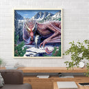 Pterodactyl and Wolf Diamond Painting 5D DIY Full Round Drill Rhinestone