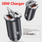 Dual USB Fast Charging Adapter PD QC3.0 12-24V Car Charger for Mobile Phone