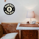 Round Plate Eight Ball Pool Hall Metal Tin Sign Plaque for Bar Pub Club