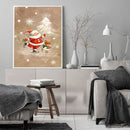 Santa Oil Paint by Numbers Hand Painted Frameless Picture Wall Home Ornament Kit