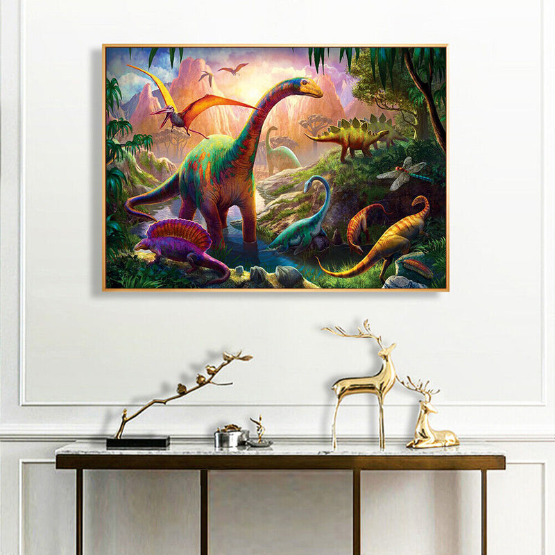 DIY Paint By Number Kit Dinosaur Animal Acrylic Paint Art Craft Decoration Gift