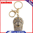 Rhinestone Hat Pendant Keychain Crystal for Women Backpack Key Ring Ornaments
