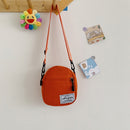 Fashion Women Canvas Patchwork Crossbody Bag Casual Mini Handbags (Orange)