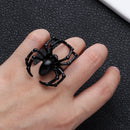 Rock Biker Adjustable Hip Hop Punk Halloween Spider Ring Simulation Animal