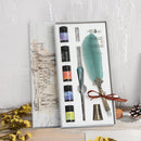 Start Fountain Dip Pen Set Gradient Feather Pen (Pearlescent Dark Green) Newly