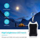 Keychain Power Bank USB Cell Phone Solar Power Bank with LED Light (White)