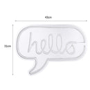 Neon Light Sign LED USB Tabletop Night Lamp Room Home Party Decor (Hello)