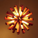 Lamp Wooden Ball Dandelion Design Simple Chandelier Pastoral Style Wooden