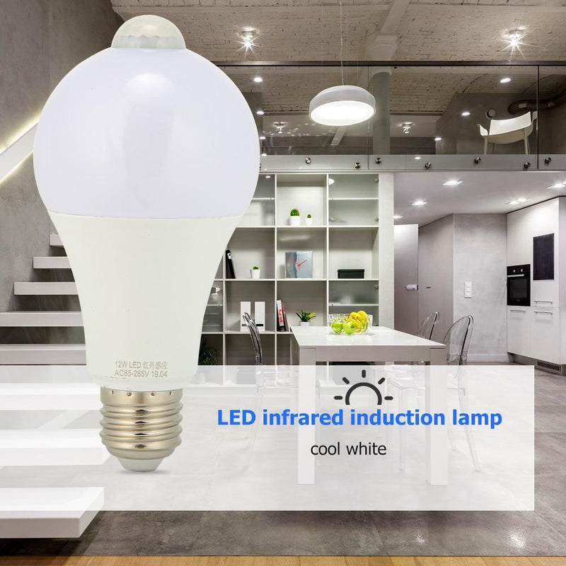 LED PIR Bulb Light Night Light Motion Sensor Lamp for Home Lighting (12W)