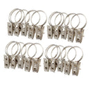 100pcs Stainless Steel Window Shower Curtain Rod Clips Rings Drapery Clips