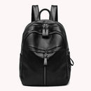 Fashion Women PU Leather Solid Color Knapsack Casual Travel Student Handbags