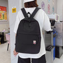 Women Preppy Style Solid Color Shoulder Bag Students Large Capacity Knapsacks