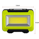 COB LED Head Lamp 3 Modes Waterproof Headlight Flashlight for Camping (Yellow)