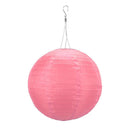 4pcs 8 inch LED Round Solar Lantern Waterproof Pendant for Garden Decor