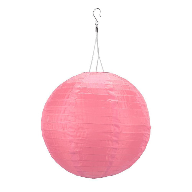 4pcs 8 inch LED Round Solar Lantern Waterproof Pendant for Garden Decor