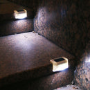 4pcs LED Outdoor Solar Wall Stair Light IP65 Porch Garden Lamp (Cold White)