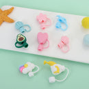Proof Drinking Dust Cap Cartoon Plugs Cover Cup Accessories Silicone Straw Plug