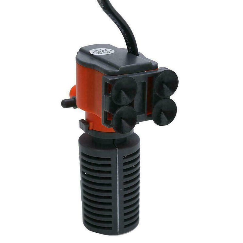 3 in 1 Aquarium Filter Submersible Oxygen Internal Tank Air Pump Water Fish