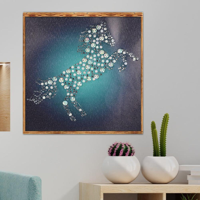 5D DIY Fluorescent Diamond Painting Horse Animal Cross Stitch Embroidery