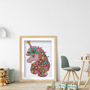 5D DIY Partial Drill Special Shape Unicorns Rhinestone Drawing Decoration Kit