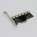 PCI-E Riser Card 1 to 6 USB 3.0 Multiplier Hub BTC Mining Expansion Card