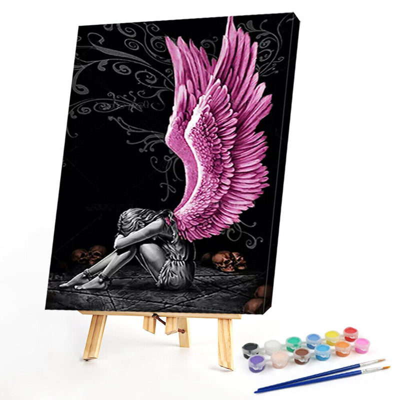 Angel with Pink Wings 40X50cm Oil Paint By Numbers Picture DIY Painting Cra