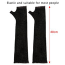 Spider Web Gothic Mittens Arm Sleeves Women Long Gloves Halloween Gloves