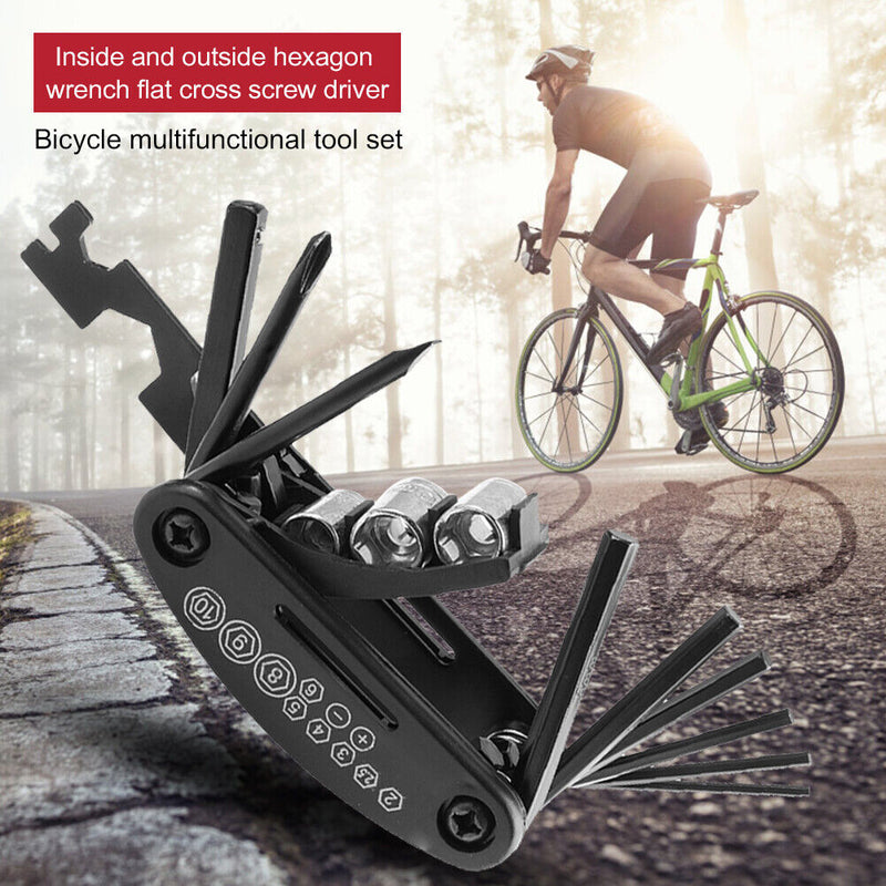 Mountain Bike Folding Multitool 16 in 1 Bicycle Repair Tools with Hexagon W