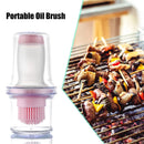 Portable Press Silicone Oil Bottle Brush Storage Cover Kitchen Tool(Pink*2)