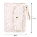 Women Simple Wallet PU Leather Multi-Slot Keychain Small Card Bag Purse Holde