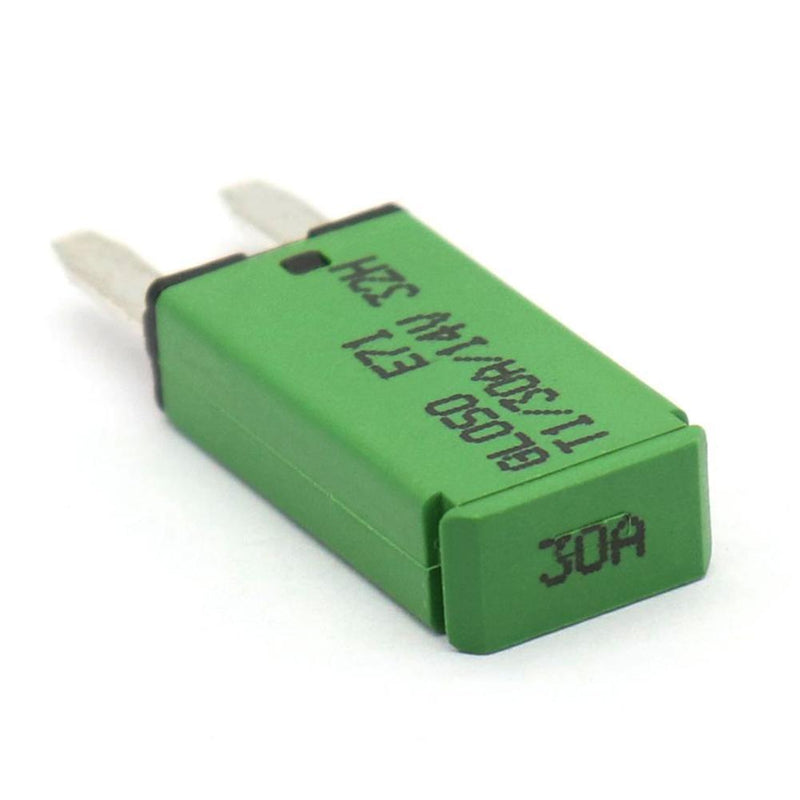 DC 14V Auto Reset Mini Circuit Breaker Blade Fuse for Car Boat(30A Green) Newly