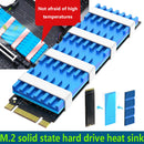 Aluminum Heatsink M.2 Cooling Cooler Fan Thermal Pad for NGFF NVME PCIE 2280 SSD