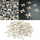 50x Mixed Size Butterflies MDF Wooden Shape Craft Embellishments HOT Wood C6V0