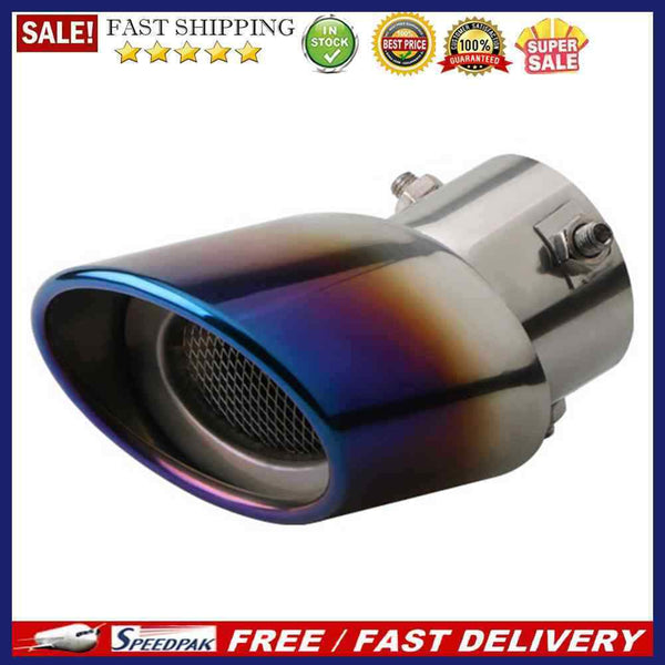 Stainless Steel Car Bent Exhaust Muffler Tip Rolled Edge Slant Cut 63mm Inlet