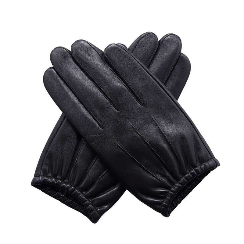 Drive Gothic Punk Fleece Guantes Touch Screen Gloves PU Leather Gloves Thicken