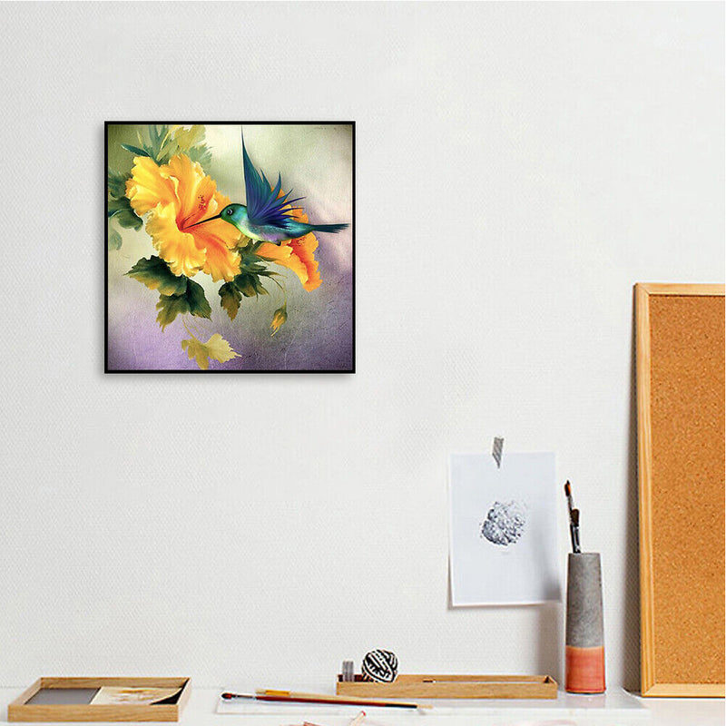Hummingbirds Gather Honey 20X20cm Oil Paint By Numbers Picture DIY Painting