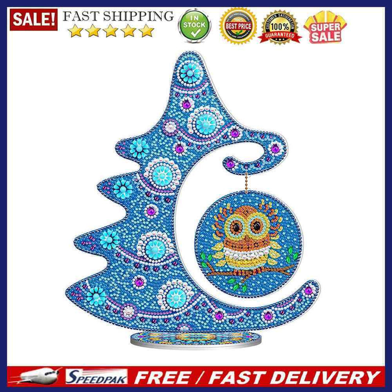 DIY Diamond Painting Crystal Special-Shaped Table Christmas Home Desk Ornamen