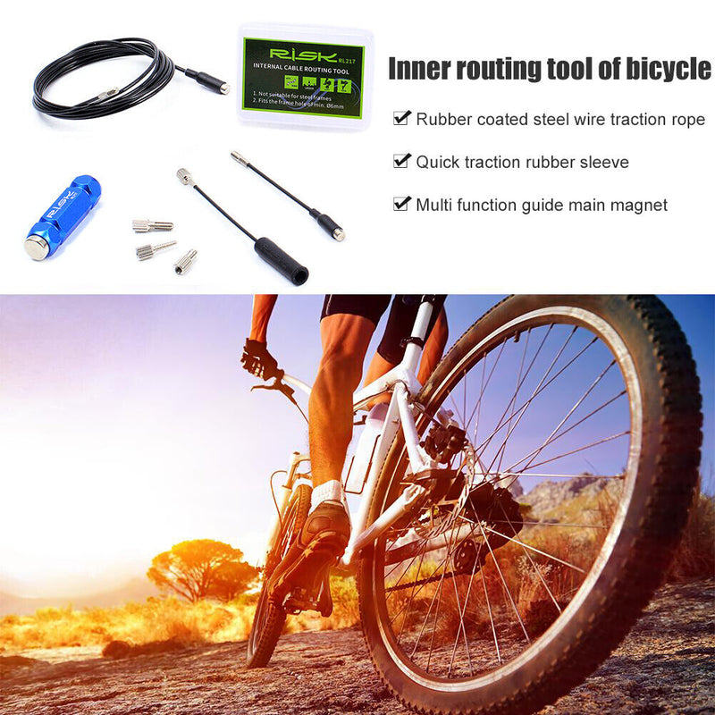 RISK MTB Bike Internal Cable Routing Tool Bicycle Magnet Inner Cable Guide