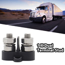 Bus Bar Terminal Block M10 + M8 Power Distribution Stud for RV Boat (Black)