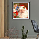 Diamond Painting 5D Full Round Drill Mosaic DIY Happy Santa Claus Wall Decor Kit