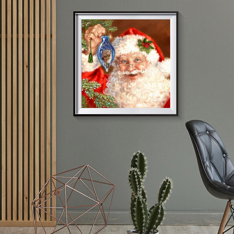 Diamond Painting 5D Full Round Drill Mosaic DIY Happy Santa Claus Wall Decor Kit