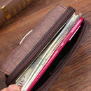 Waterproof Oxford Cloth Purse Men Sports Wallet Card Clutch Bag (Coffee)