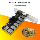 EUX1070 PCI-E 1x 1 to 7 Riser for BTC Mining PCI Express USB3.0 Multiplier