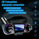 Car Bluetooth FM Transmitter mp3 Player Hands-Free Radio Adapter Char ge E5J9